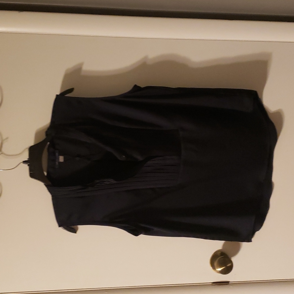 Tommy Hilfiger sleeveless tuxedo blouse